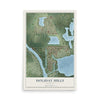 Map of Holiday Hills, Illinois, 12 x 18 inch unframed archival matte print