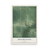 Map of Hollowayville, Illinois, 12 x 18 inch unframed archival matte print