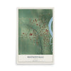 Map of Hutsonville, Illinois, 12 x 18 inch unframed archival matte print