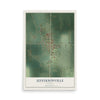 Map of Jeffersonville, Illinois, 12 x 18 inch unframed archival matte print