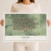 Map of Jerome, Illinois, 12 x 18 inch unframed archival matte print