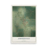 Map of Johnsonville, Illinois, 12 x 18 inch unframed archival matte print