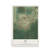 Map of Joy, Illinois, 12 x 18 inch unframed archival matte print