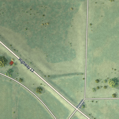Second close-up of the map of Junction, Illinois print showing more streets and buildings