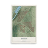 Map of Justice, Illinois, 12 x 18 inch unframed archival matte print