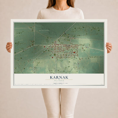 Map of Karnak, Illinois, 24 x 36 inch unframed archival matte print