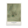 Map of Kaskaskia, Illinois, 12 x 18 inch unframed archival matte print