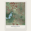Keeneyville, Illinois map print, the full design
