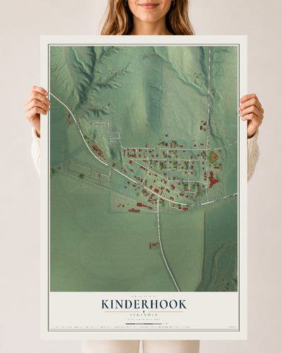 Map of Kinderhook, Illinois, 24 x 36 inch unframed archival matte print