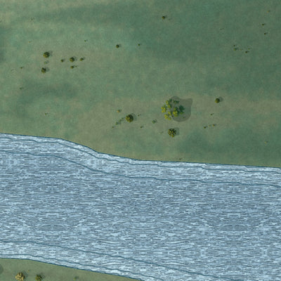 Second close-up of the map of Kingston Mines, Illinois print showing more streets and buildings