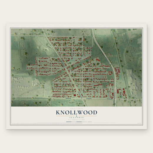 Knollwood, Illinois map print, the full design