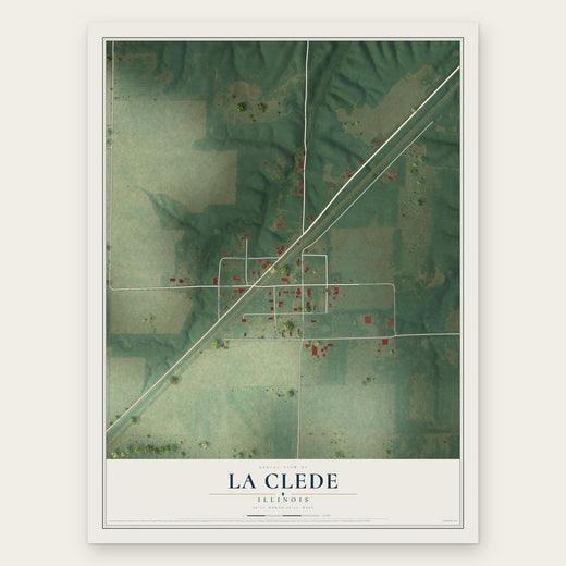 La Clede, Illinois map print, the full design