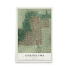 Map of La Grange Park, Illinois, 12 x 18 inch unframed archival matte print