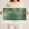 Map of La Moille, Illinois, 12 x 18 inch unframed archival matte print
