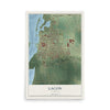 Map of Lacon, Illinois, 12 x 18 inch unframed archival matte print