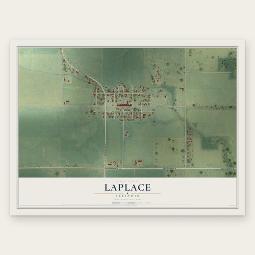 LaPlace, Illinois map print, the full design