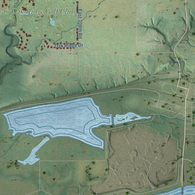 Second close-up of the map of LaSalle, Illinois print showing more streets and buildings