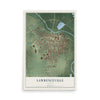 Map of Lawrenceville, Illinois, 12 x 18 inch unframed archival matte print