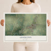 Map of Lexington, Illinois, 12 x 18 inch unframed archival matte print