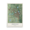 Map of Libertyville, Illinois, 12 x 18 inch unframed archival matte print