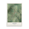 Map of Loraine, Illinois, 12 x 18 inch unframed archival matte print