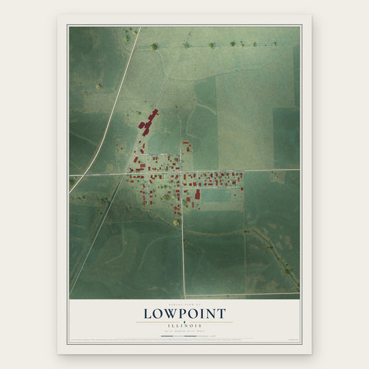 Lowpoint, Illinois map print, the full design