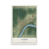 Map of Lyndon, Illinois, 12 x 18 inch unframed archival matte print