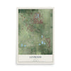 Map of Lynwood, Illinois, 12 x 18 inch unframed archival matte print
