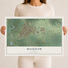 Map of Mackinaw, Illinois, 12 x 18 inch unframed archival matte print