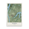 Map of Madison, Illinois, 12 x 18 inch unframed archival matte print