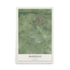Map of Marengo, Illinois, 12 x 18 inch unframed archival matte print