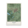 Map of Marion, Illinois, 12 x 18 inch unframed archival matte print