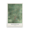 Map of Martinsville, Illinois, 12 x 18 inch unframed archival matte print