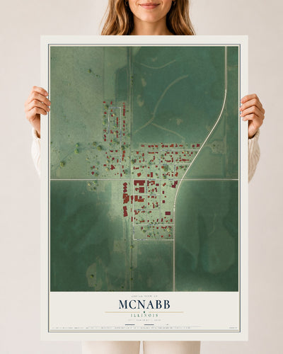 Map of McNabb, Illinois, 24 x 36 inch unframed archival matte print