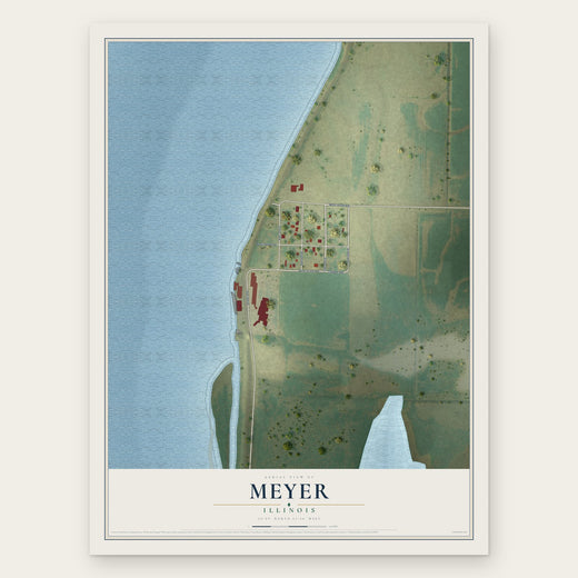 Meyer, Illinois map print, the full design