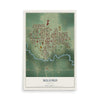 Map of Milford, Illinois, 12 x 18 inch unframed archival matte print