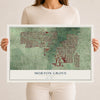 Map of Morton Grove, Illinois, 12 x 18 inch unframed archival matte print