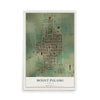 Map of Mount Pulaski, Illinois, 12 x 18 inch unframed archival matte print