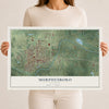 Map of Murphysboro, Illinois, 12 x 18 inch unframed archival matte print