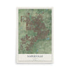Map of Naperville, Illinois, 12 x 18 inch unframed archival matte print