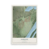 Map of Naplate, Illinois, 12 x 18 inch unframed archival matte print