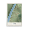 Map of Naples, Illinois, 12 x 18 inch unframed archival matte print