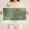 Map of Newman, Illinois, 12 x 18 inch unframed archival matte print