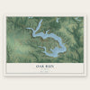 Oak Run, Illinois map print, the full design
