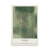 Map of Oconee, Illinois, 12 x 18 inch unframed archival matte print