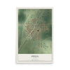 Map of Odell, Illinois, 12 x 18 inch unframed archival matte print