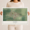 Map of Ogden, Illinois, 12 x 18 inch unframed archival matte print