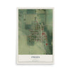 Map of Omaha, Illinois, 12 x 18 inch unframed archival matte print
