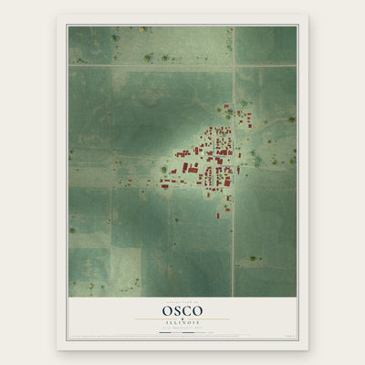 Osco, Illinois map print, the full design
