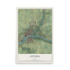 Map of Ottawa, Illinois, 12 x 18 inch unframed archival matte print